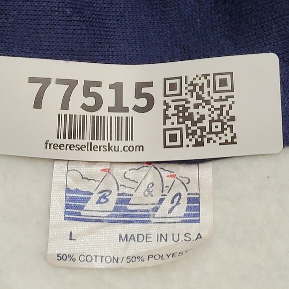 Vintage 90s Seattle Stripes Sweatshirt Large 22x26 Beige USA - Picture 7 of 15